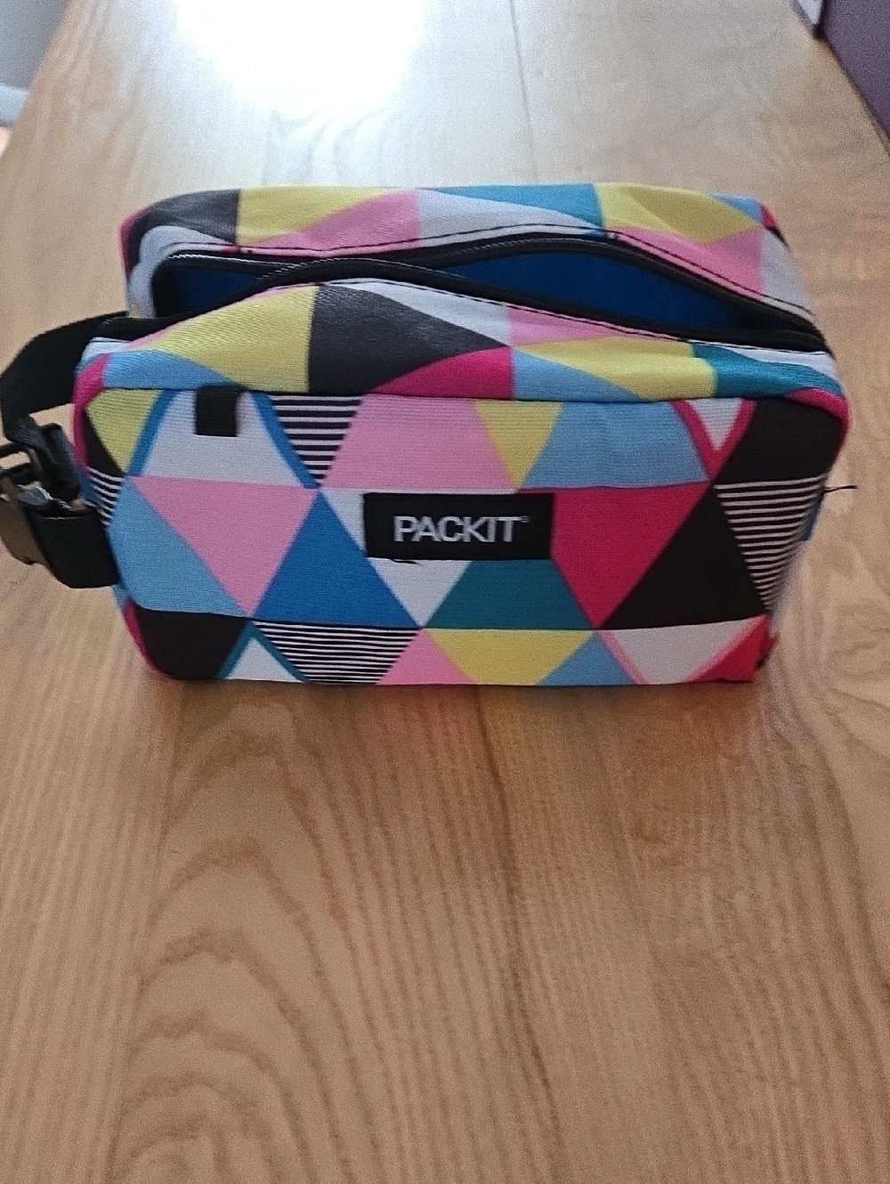 PackIt Geometric Lunch Bag - Multicolor Triangle Print